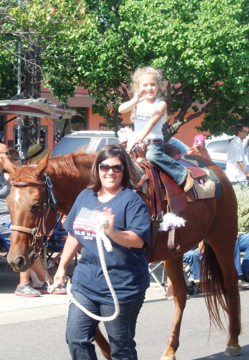 photo of girl on horse in July 4th, 2012 Parade